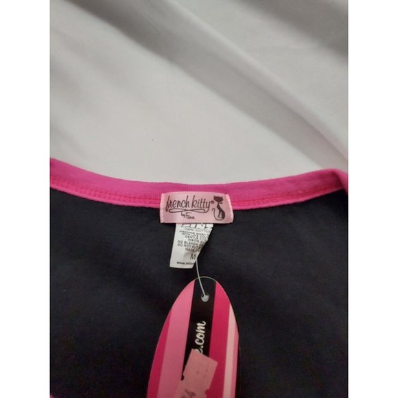 Vintage French Kitty by Mighty Fine Womens Top, Hair Salon, Black, Medium - Picture 3 of 4